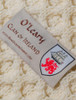 O'Leary Clan Aran Bed Runner - Label