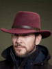 Boston Jack Felt Hat - Deep Burgundy