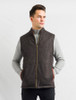 Men's Tweed Body Warmer - Brown