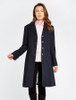 Blackthorn Ladies 3/4 Tweed Coat - Navy