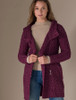 Ladies Super Soft Patch Cowl Sweater - Purple Marl