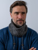 Men's Super Soft Trellis Snood Scarf  - Slate Grey