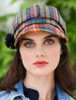 Ladies Tweed Newsboy Hat - Summer Plaid