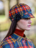 Ladies Tweed Newsboy Hat - Summer Plaid