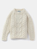 Kid's Super Soft Merino Cable Knit Aran Sweater - White