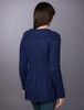 Super Soft Luxury Button-Up Flared Aran Cardigan - Ink