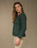 Super Soft V-Neck Button Up Cable Knit Cardigan - Connemara Green