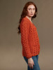 Super Soft V-Neck Button Up Cable Knit Cardigan - Autumn Leaf