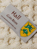 Hall Clan Aran Throw - Label