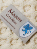 Mason Clan Aran Throw - Label