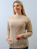 Women's Merino Fair Isle Sweater With Pockets - Parsnip White