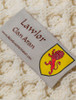 Lawlor Clan Aran Poncho - Label