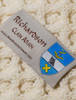 Richardson Clan Aran Throw - Label