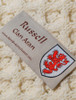 Russell Clan Aran Poncho - Label