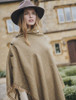 Hazelwood Pure Wool Tweed Poncho - Elm