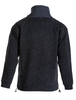 Men's Aran Diamond Draw-String Sweater - Charcoal Back