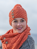 Merino Honeycomb Pom Pom Hat - Autumn Leaf