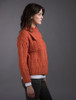 Patchwork Cardigan with Collar - Autumn Leaf