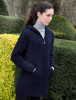 Hooded Coatigan with Celtic Knot Zipper Pull -Navy 