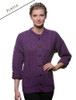 Merino Wool Aran Lumber Jacket - Purple