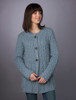 Women's Merino Wool A-Line Fit Cardigan - Misty Blue