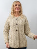 Women's Merino Wool A-Line Fit Cardigan - Aran Nep 