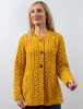 Women's Merino Wool A-Line Fit Cardigan - Sunflower Yellow 