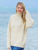 Merino Wool Turtleneck Sweater - Natural White