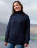 Merino Wool Turtleneck Sweater - Navy 