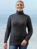 Merino Wool Turtleneck Sweater - Charcoal