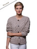 Aran Cable Knit Cardigan - Wicker