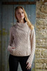 Cable Knit Jacket with Celtic Knot Side Zip - Parsnip