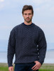 Men's Merino Aran Sweater - Derby