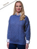 Women's Merino Aran Sweater - Caspian