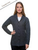 Merino Shawl Neck Cardigan - Charcoal