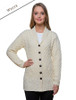 Merino Shawl Neck Cardigan - Natural White