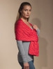 Super Soft Cabled Shawl - Coral