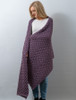 Cable Aran Wrap - Warm Lavender