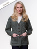 Revere Button Collar Aran Cardigan - Tundra