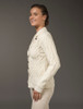 Revere Button Collar Aran Cardigan - White