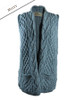 Cable Aran Waistcoat - Misty Blue