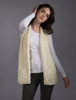 Cable Aran Waistcoat - White