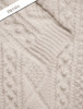Pattern Detail of Premium Handknit Merino Lumber Jacket