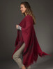 Lambswool Celtic Ruana Wrap - Rich Red