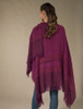 Lambswool Celtic Ruana Wrap - Burgundy Pink