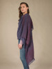 Lambswool Celtic Ruana Wrap - Blueberry