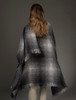 Lambswool Celtic Ruana Wrap - Grey Checks