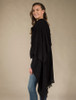 Lambswool Celtic Ruana Wrap - Black