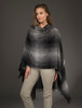 Lambswool Celtic Ruana Wrap - Grey Checks