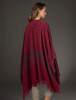 Lambswool Celtic Ruana Wrap - Rich Red